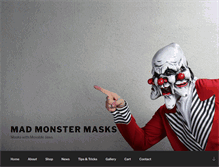 Tablet Screenshot of madmonstermasks.com